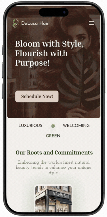 Screen recording showing the new homepage for mobile.