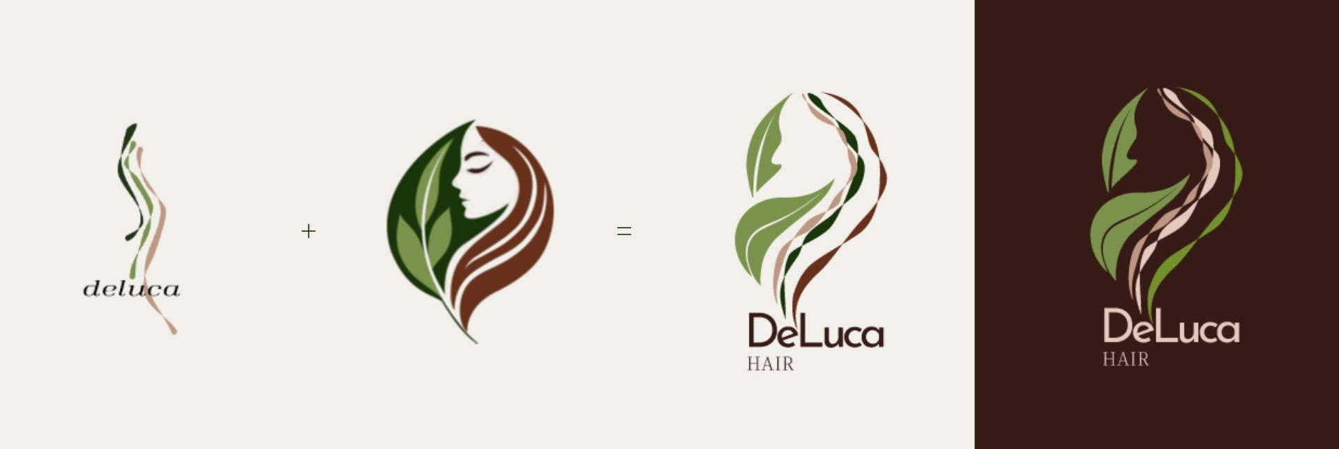 DeLuca logo creation: mix of two initial drafts.